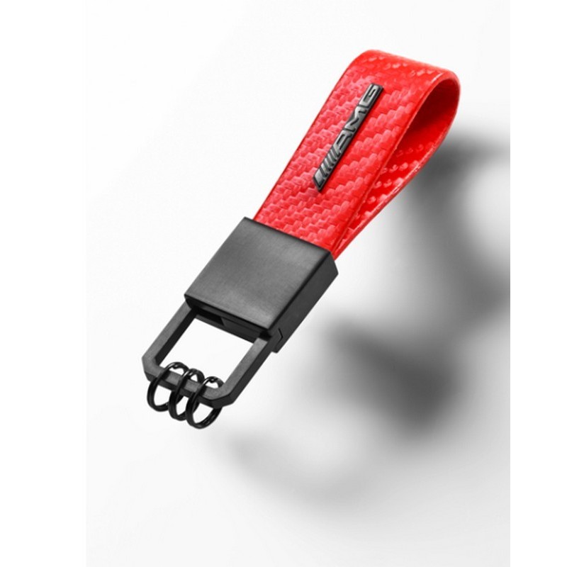 Schlüsselanhänger aus Leder mit Rot Tuning Autofelge