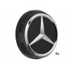 4x Orig.  Mercedes-Benz Nabendeckel Radnabendeckel schwarz matt A00040009009283