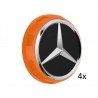 4x Original Mercedes-Benz Nabendeckel Radnabendeckel orange A00040009002232