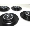 4x Original Mercedes-Benz AMG Nabenabdeckungen Zentralverschluss mattschwarz Set