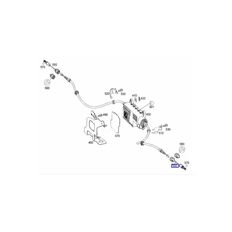 thumbnail image 2 of Genuine Mercedes-Benz Parking Brake Cable A4474203800 For V-Class / Vito 447 2 of 6