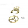 10x Orig. Mercedes-Benz Schlüsselanhänger Einkaufs Chip Einkaufswagen Stern gold