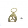 10x Orig. Mercedes-Benz Schlüsselanhänger Einkaufs Chip Einkaufswagen Stern gold