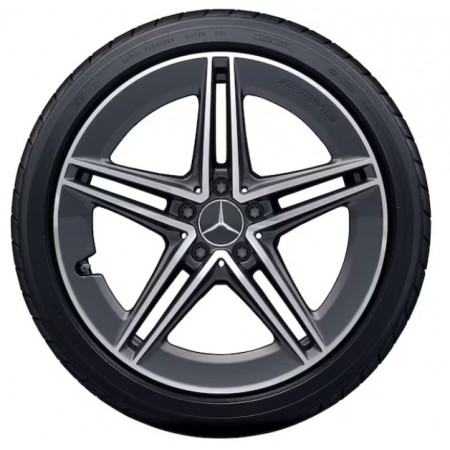 original Mercedes-Benz AMG 5-Doppelspeichen-Rad, 48,3 cm (19 Zoll), glanzgedreht