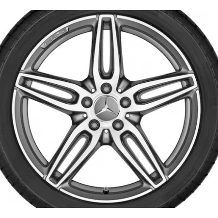 original Mercedes-Benz AMG 5-Doppelspeichen-Rad, 48,3 cm (19 Zoll), glanzgedreht