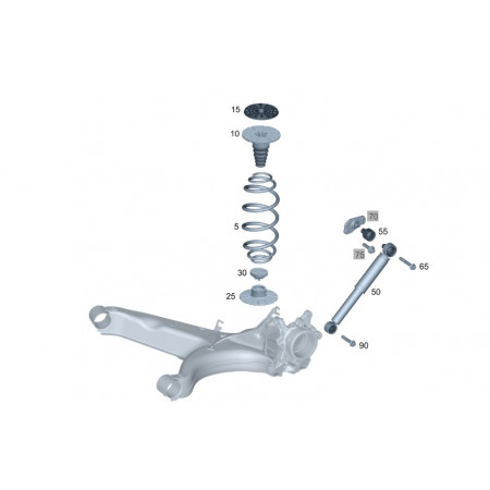 Original Mercedes-Benz Federanschlag Puffer Hinterachse 447 A4473240100 A4473241084