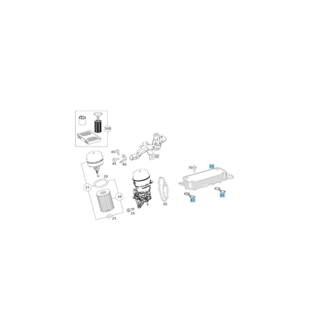 original Mercedes-Benz Ölkühler Set OM 642 A6421800165