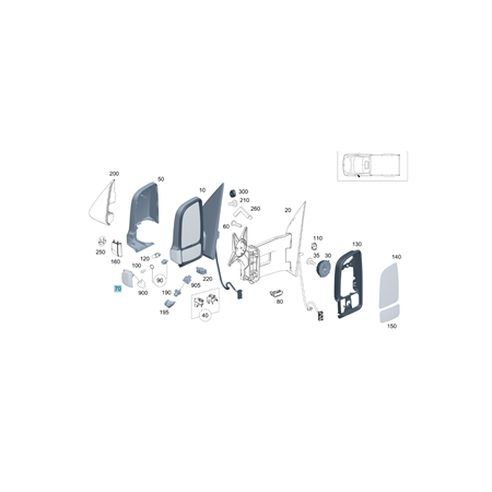 original Mercedes-Benz Blinkleuchte Spiegel links Sprinter 907 910 A9109064700