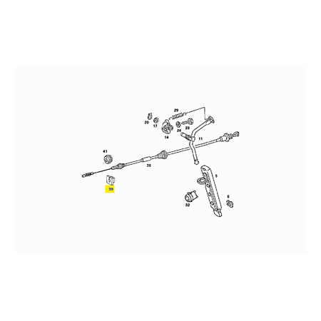 original Mercedes-Benz Buchse Lager Hülse Gas Bowdenzug A2023010093