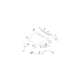 original Mercedes-Benz A-Klasse 169 Haubenschloss Unterteil A1698800460