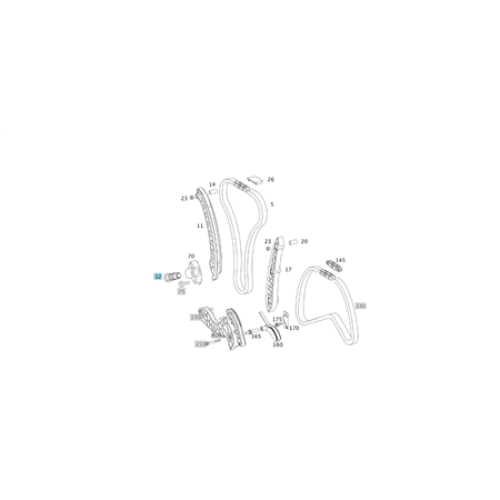original Mercedes-Benz Kettenspanner OM 271 A2710500611