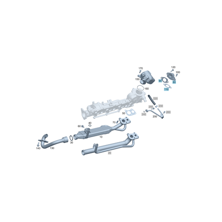 original Mercedes-Benz Abgasrohr Abgasrückführrohr OM 642 A6421401308 Set