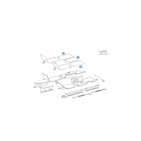 original Mercedes-Benz G-Klasse 463 Gummi Fußmatten Set hinten