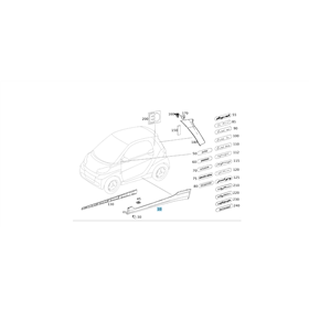 original Smart Schwellerverkleidung links A4516900526 CE6L 