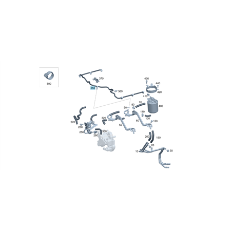 original Mercedes-Benz Kraftstoff Rücklaufleitung Leckölleitung OM 642 A6420700200