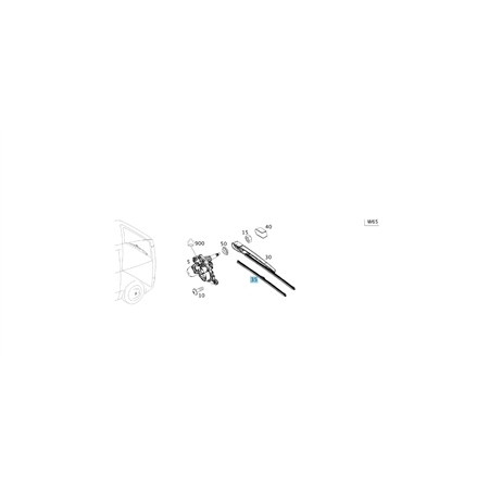 Orig. Mercedes-Benz Scheibenwischer hinten Heckwischer V-Klasse 447 A4478203300
