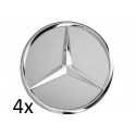 4x Original Mercedes-Benz Radnabenabdeckung, Kappe Deckel für origin. Alufelgelge